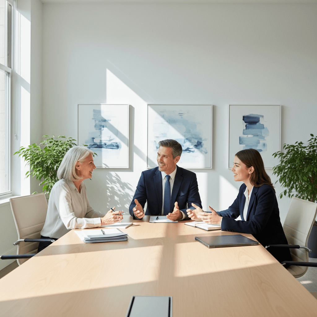Family generations collaborating on wealth planning